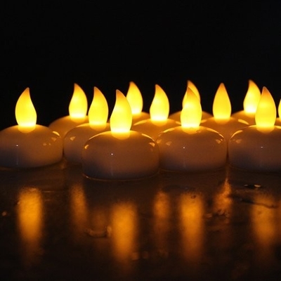 पीला निर्दोष एलईडी Tealight मोमबत्तियां, बैटरी संचालित एलईडी चाय रोशनी